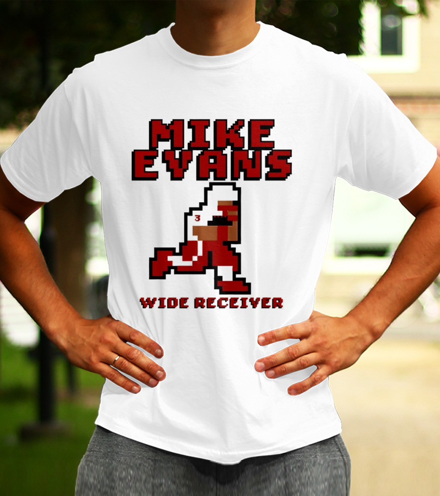 Mike Evans 8 Bit Wide Receiver NFL Football T-Shirt
