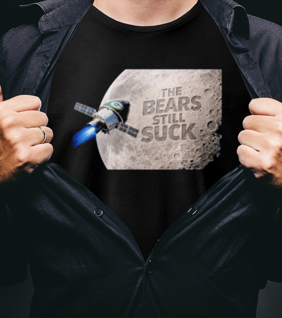 Artemis II Green Bay Packers The Bears Still Suck Moon Satellite T-Shirt