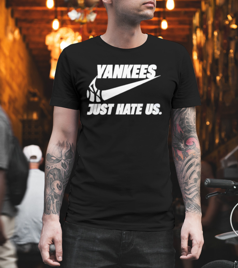 Yankees Just Hate Us Sneaker Swoosh T-Shirt