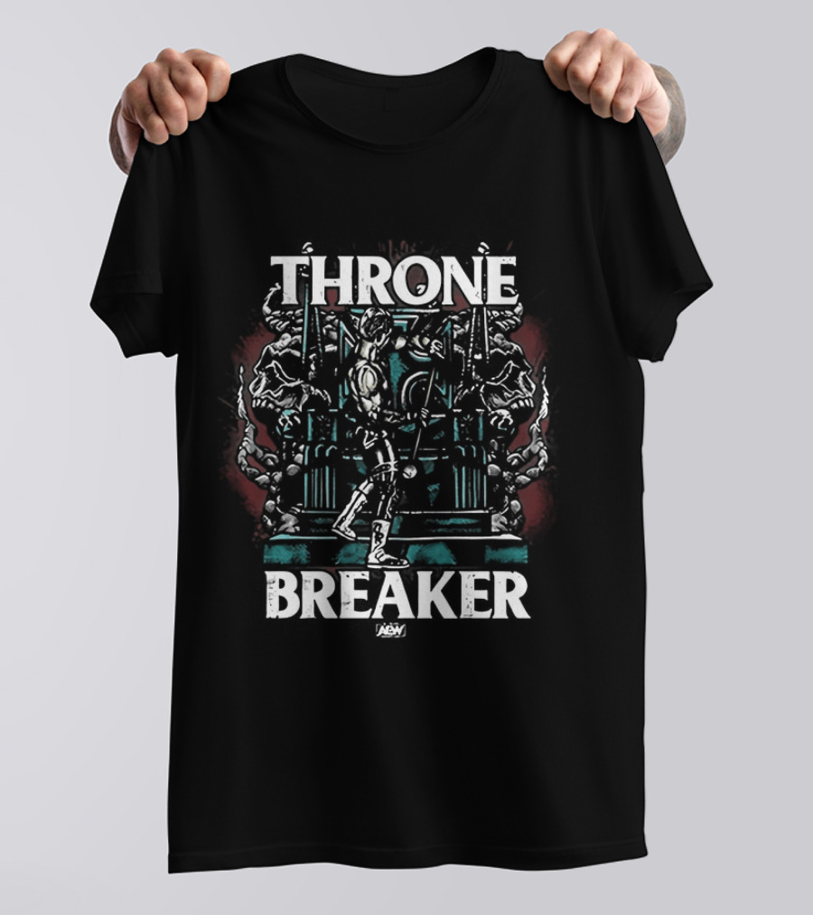 Cody Rhodes Thronebreaker Wrestler Tribute Bold Text And Throne T-Shirt