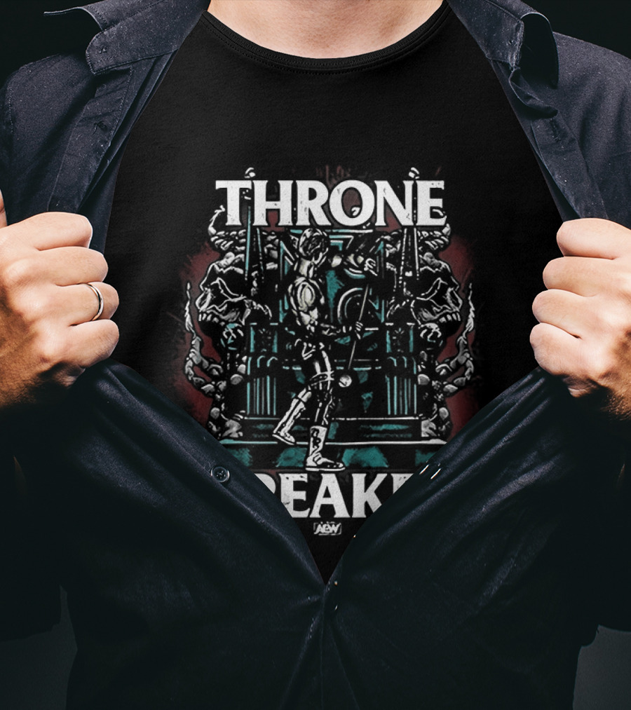 Cody Rhodes Thronebreaker Wrestler Tribute Bold Text And Throne T-Shirt