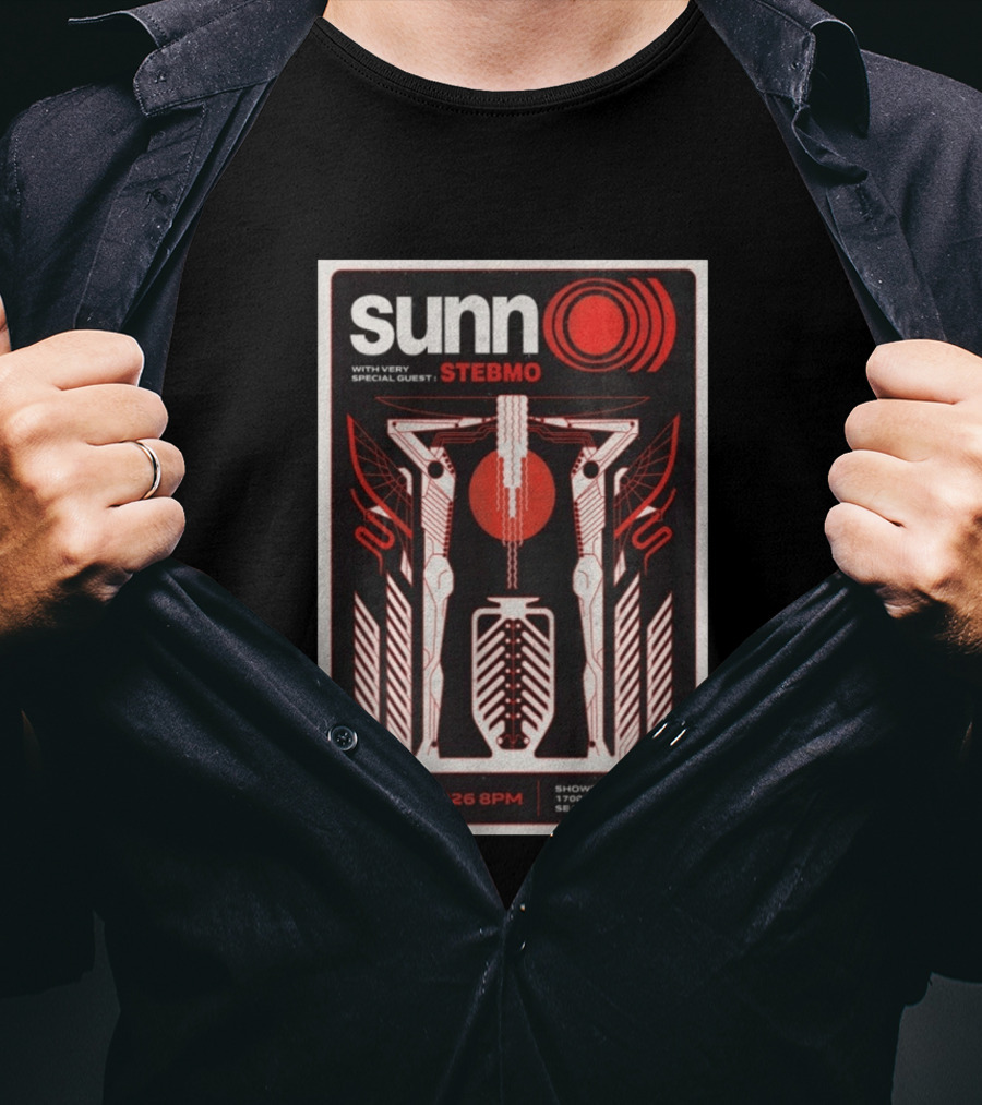 Sunn O))) 24 Apr 2026 8PM Seattle Showbox SoDo With Special Guest Stebmo T-Shirt