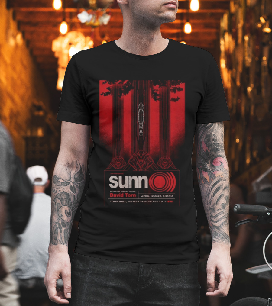 SUNN O))) Live NYC April 12 2026 Featuring David Torn T-Shirt