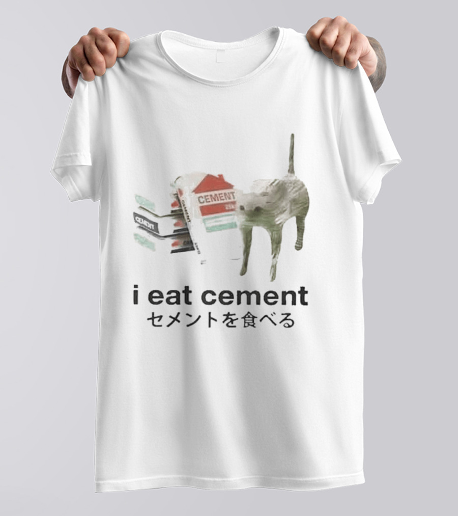 I Eat Cement Meme Cat T-Shirt
