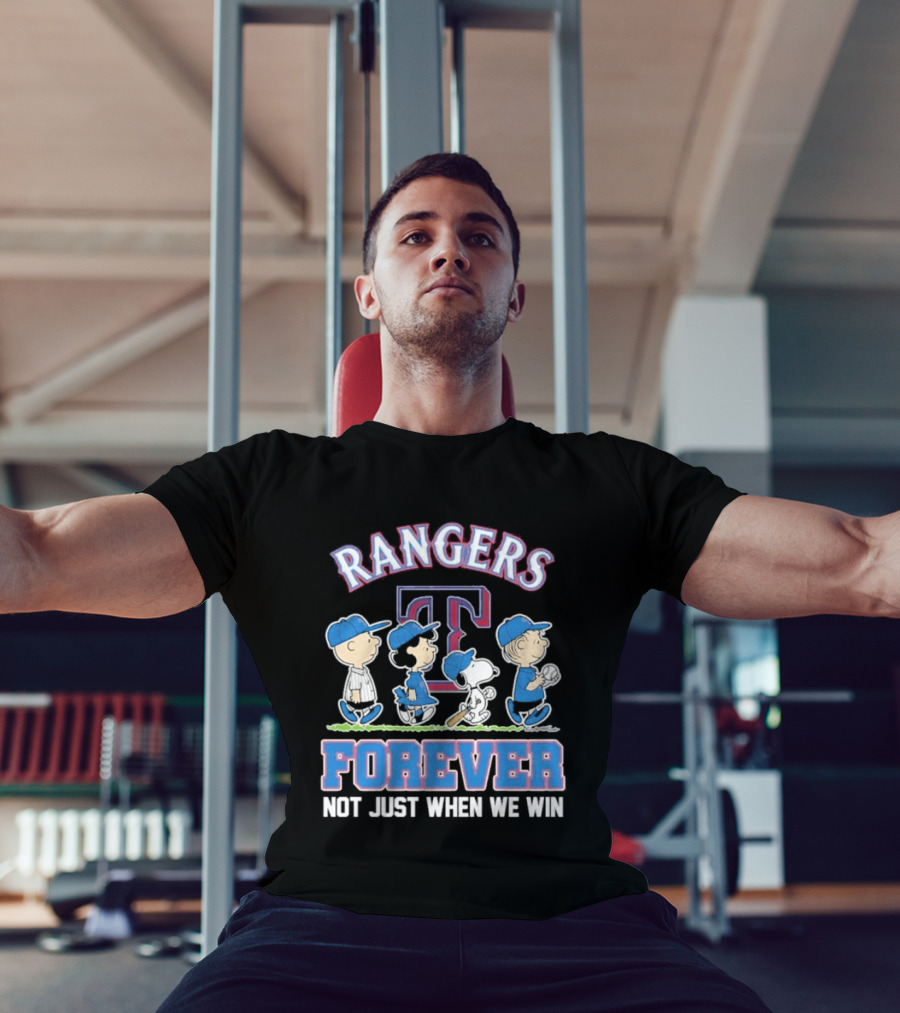 Rangers Forever Peanuts Characters Not Just When We Win T-Shirt