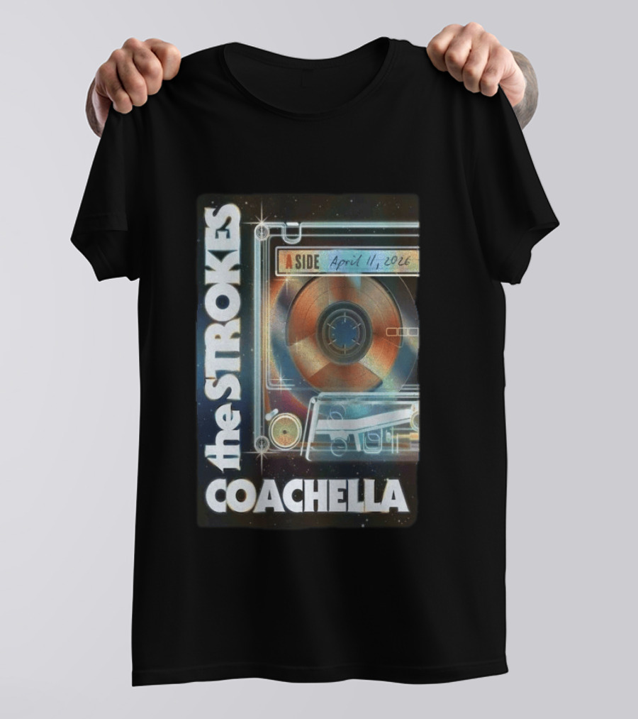 The Strokes A Side Cassette Coachella April 11 2026 Empire Polo Club Indio CA T-Shirt