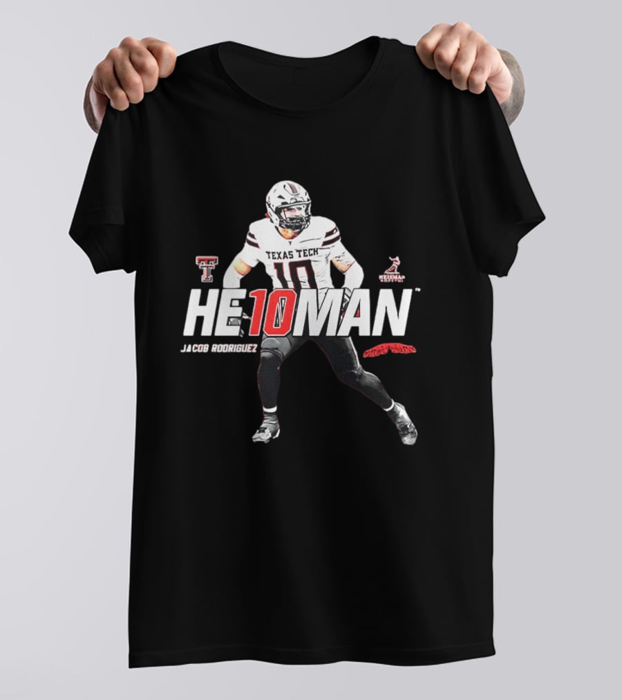 Texas Tech Red Raiders He10MAN Jacob Rodriguez Football 2025 T-Shirt