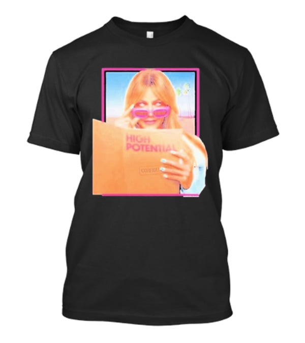 High Potential Confident Woman In Sunglasses Reading Document T-Shirt