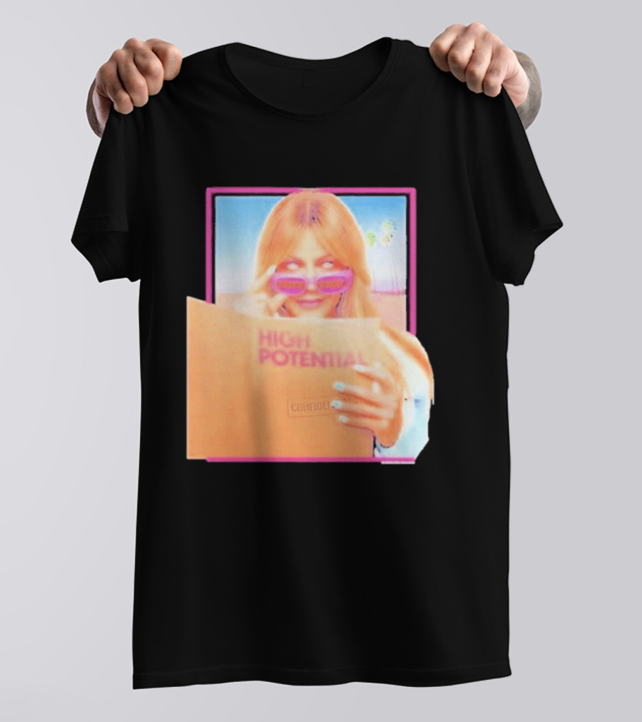 High Potential Confident Woman In Sunglasses Reading Document T-Shirt