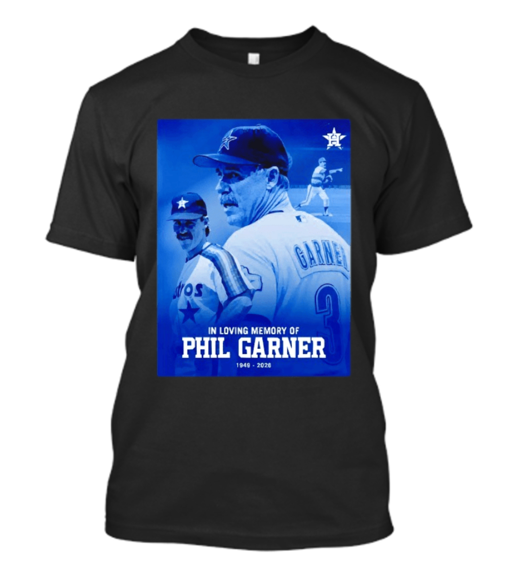 In Loving Memory Of Phil Garner Houston Astros 1949 2026 T-Shirt