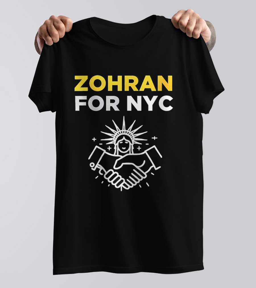 Zohran For NYC Mayor Statue Of Liberty Handshake T-Shirt