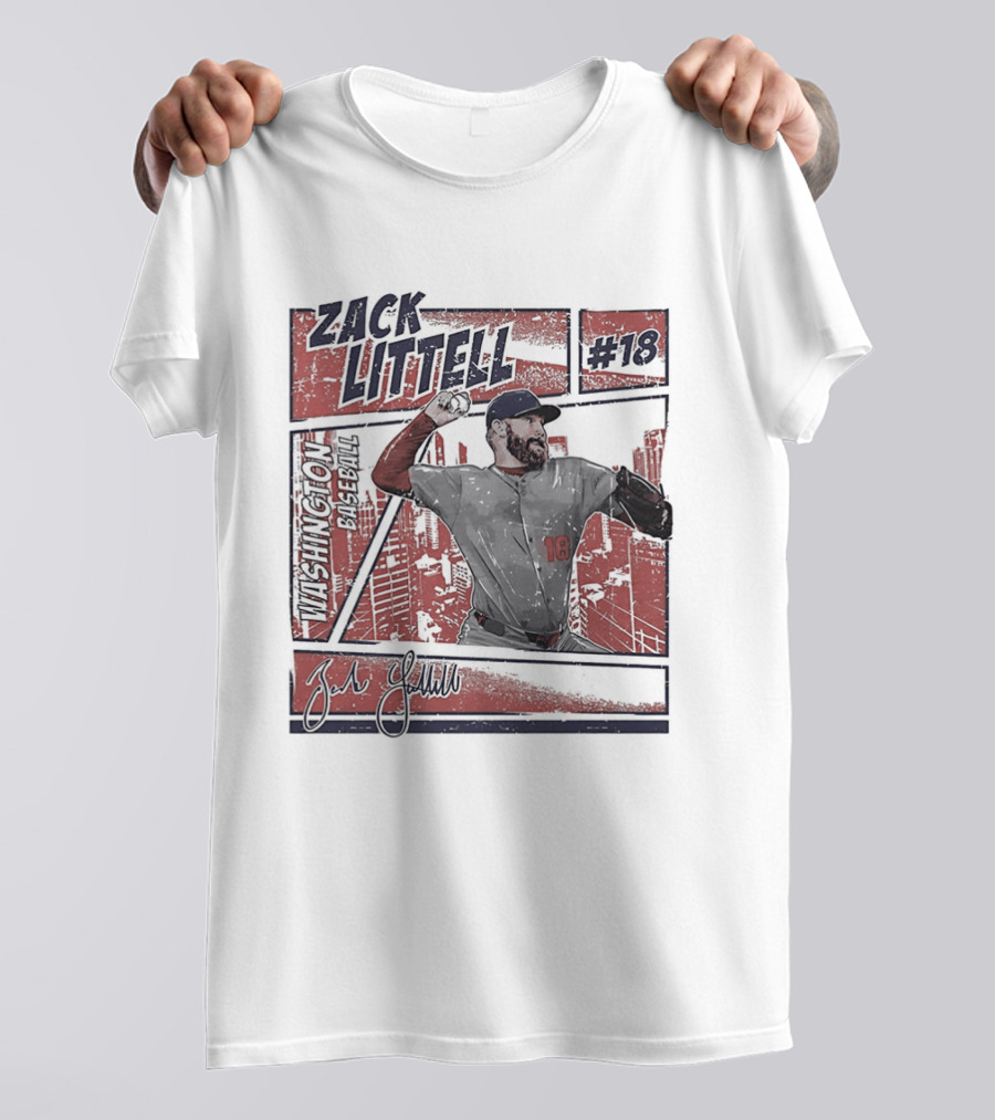 Zack Littell #18 Washington Nationals T-Shirt