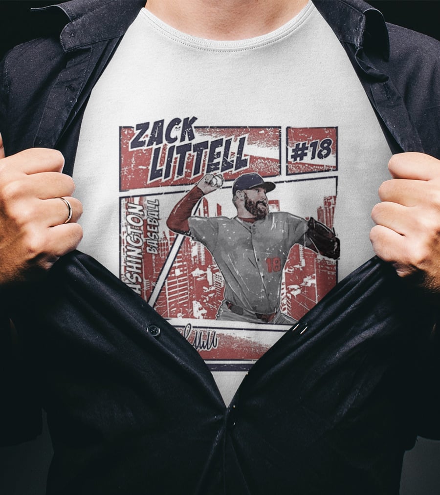 Zack Littell #18 Washington Nationals T-Shirt