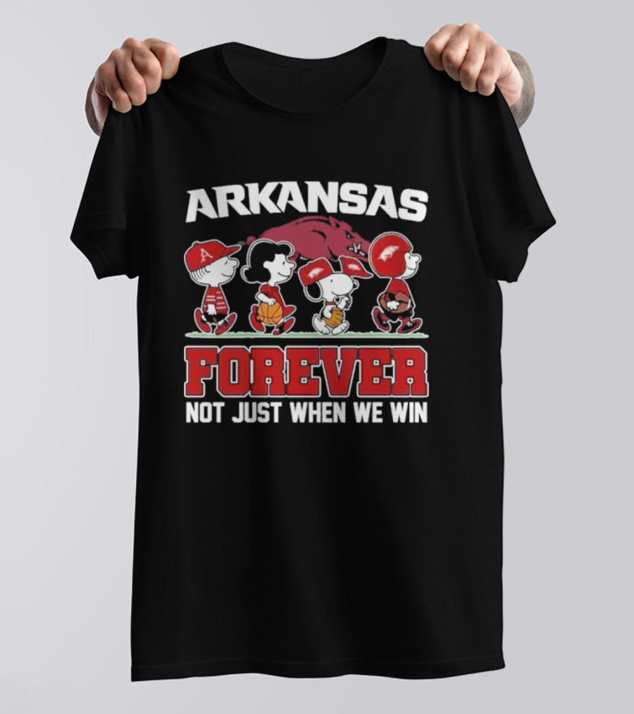 Arkansas Peanuts Abbey Road Forever Not Just When We Win 2026 T-Shirt