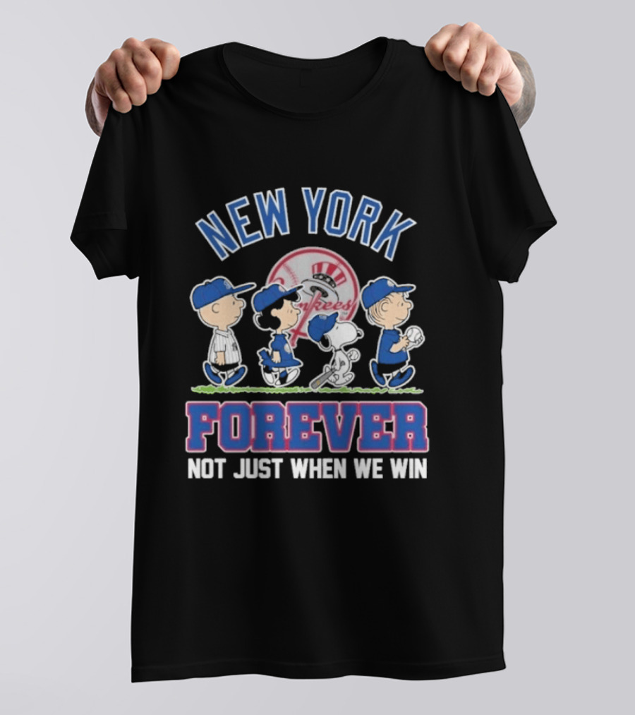 New York Yankees Peanuts Abbey Road Forever Not Just When We Win T-Shirt