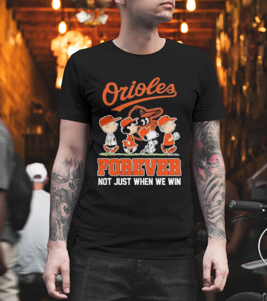 Orioles Peanuts Abbey Road Forever Not Just When We Win 2026 T-Shirt