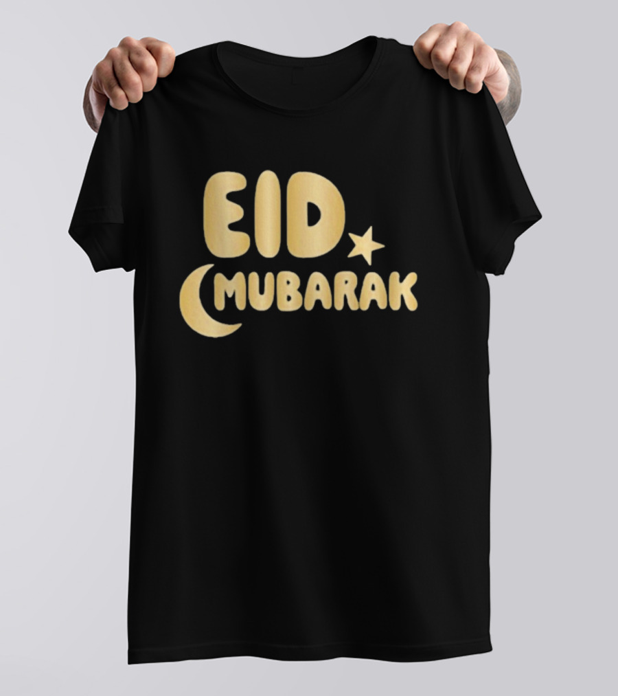 Eid Mubarak Crescent Moon And Star T-Shirt