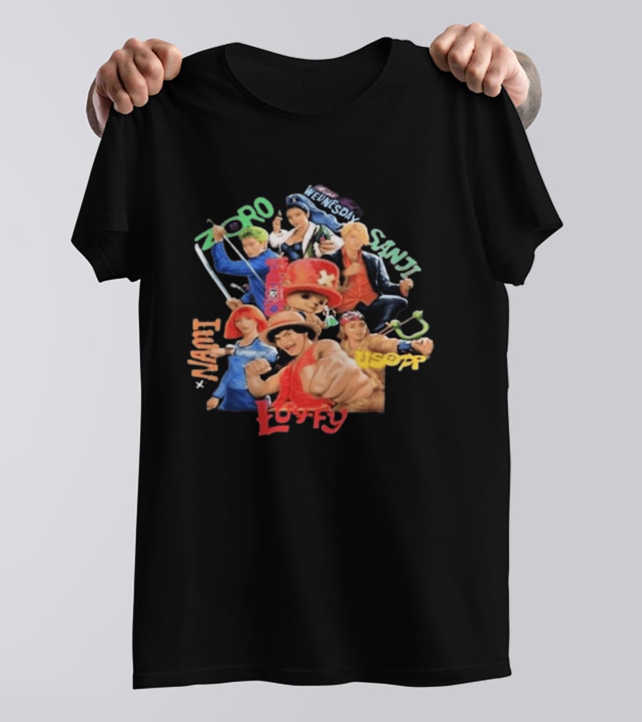 One Piece Live Action Luffy Zoro Sanji Nami Usopp Robin 2026 T-Shirt