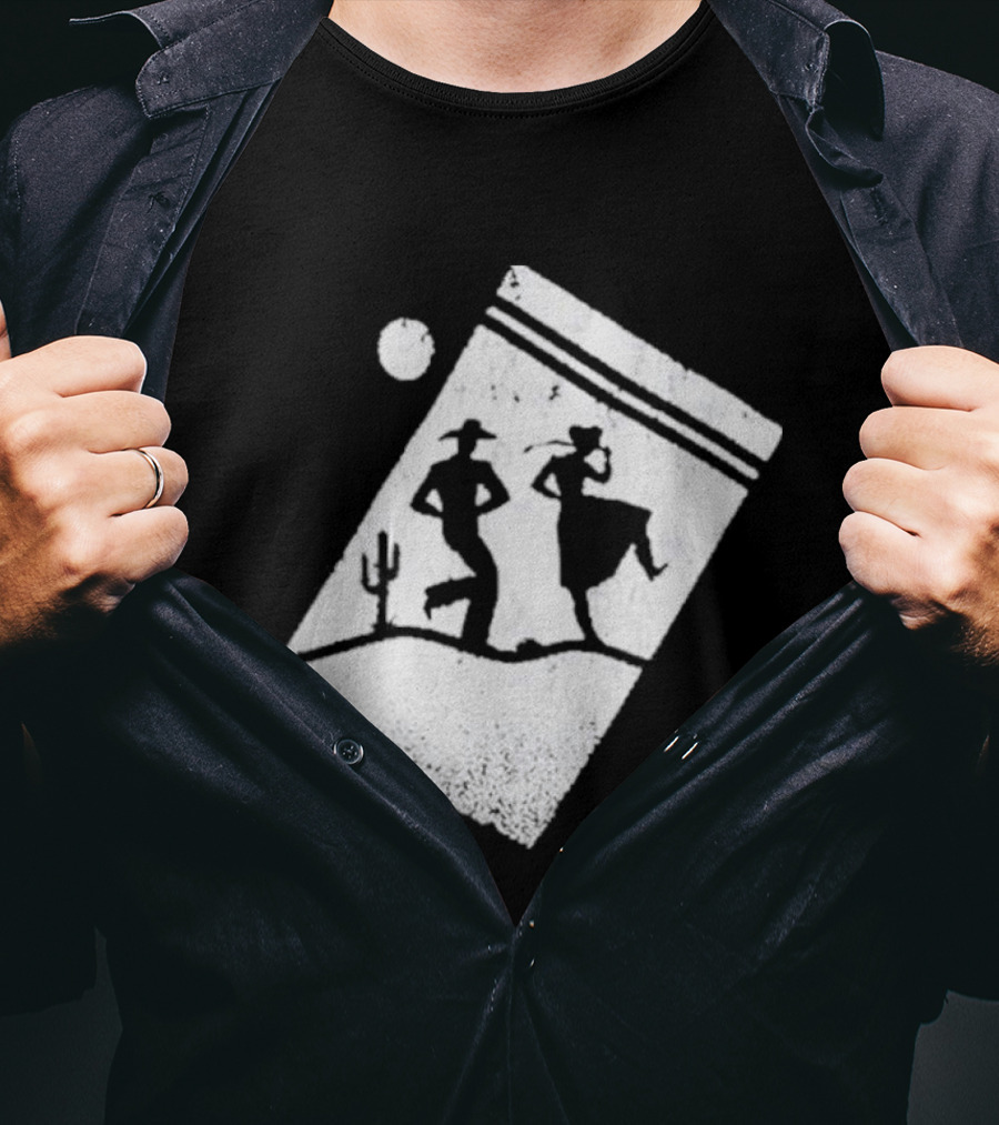 Paul Cauthen Cocaine Country Dancing Silhouette Cowboys Western T-Shirt