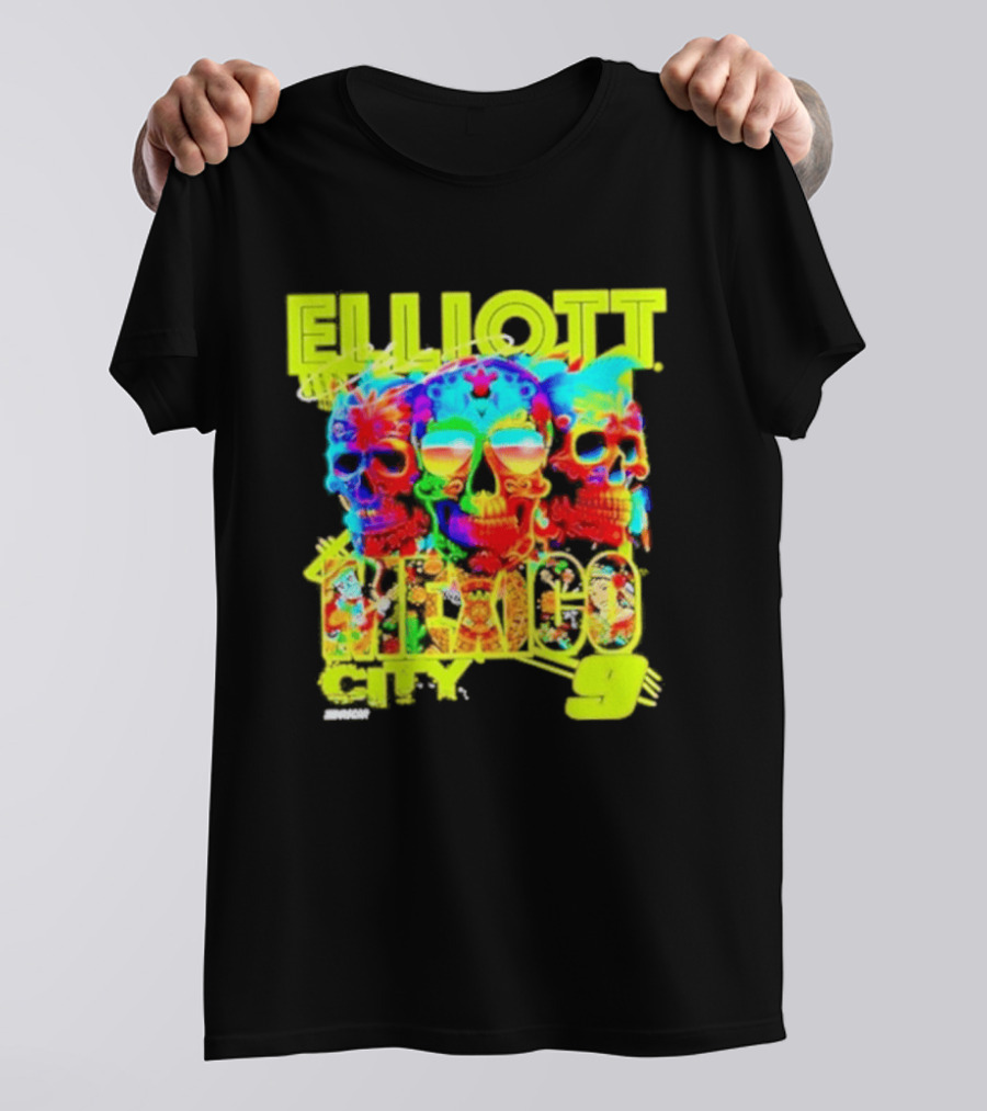 Elliott Mexico City Multicolor Skull T-Shirt
