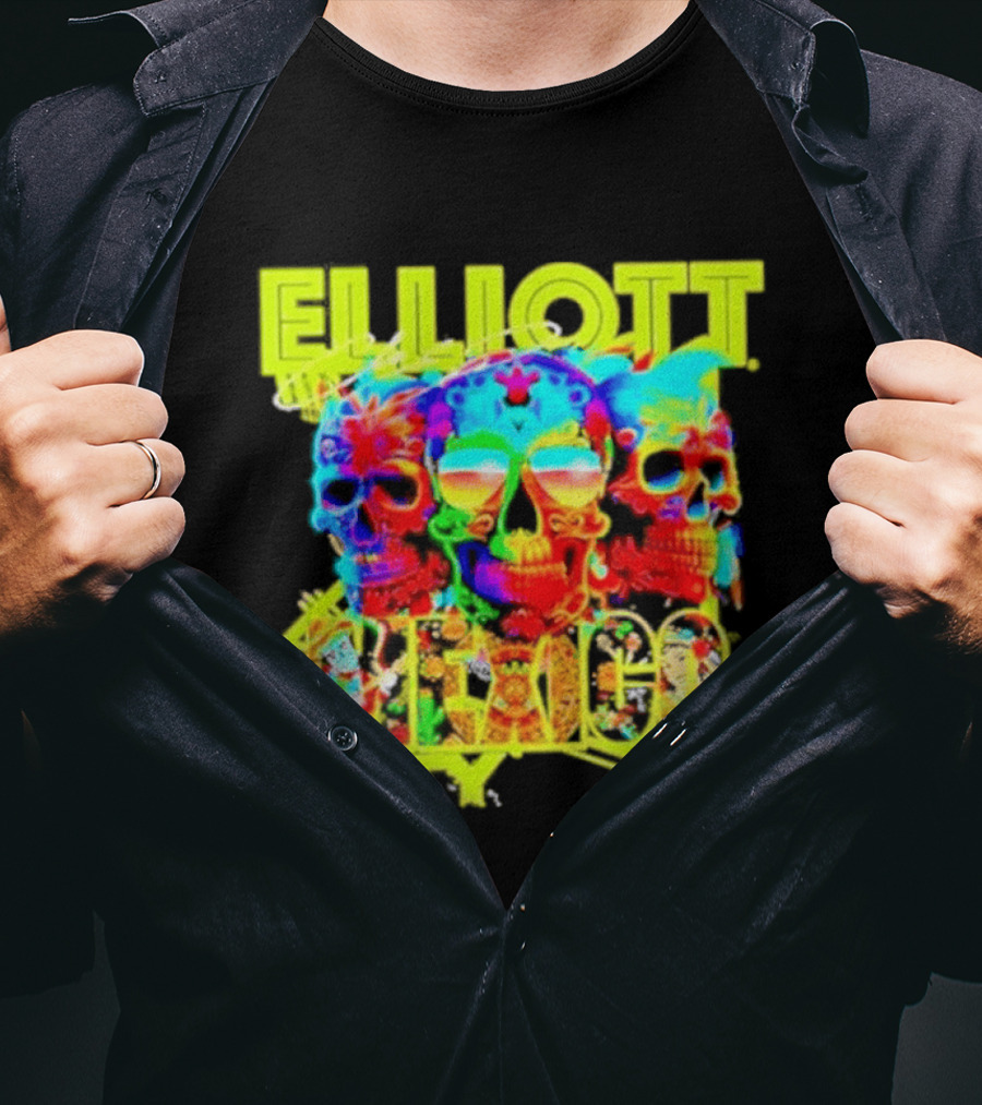 Elliott Mexico City Multicolor Skull T-Shirt