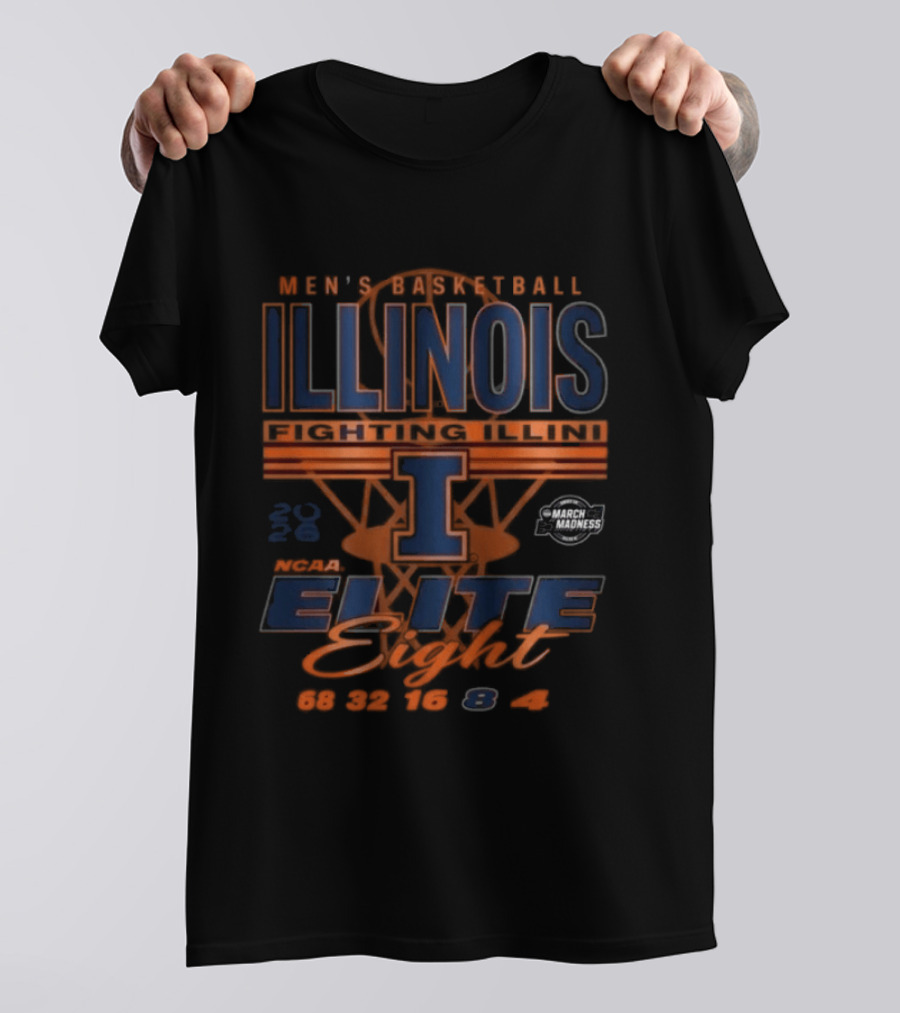 Illinois Fighting Illini 2026 NCAA Men's Basketball March Madness Elite Eight Bound T-Shirt