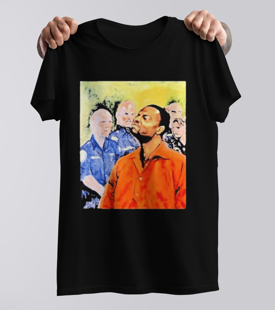 Rodney Hilton Jr Cloutfishing Artwork With Police Officers T-Shirt