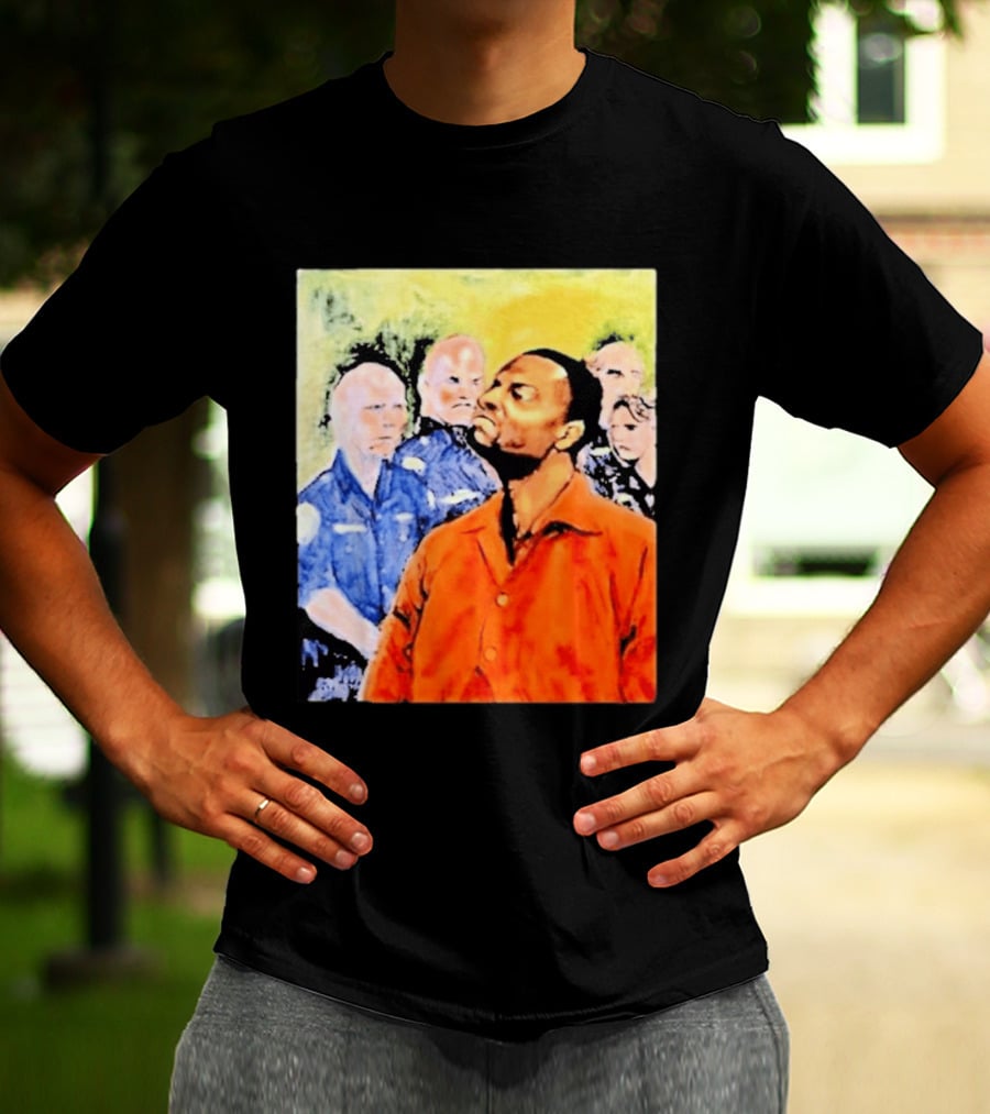 Rodney Hilton Jr Cloutfishing Artwork With Police Officers T-Shirt