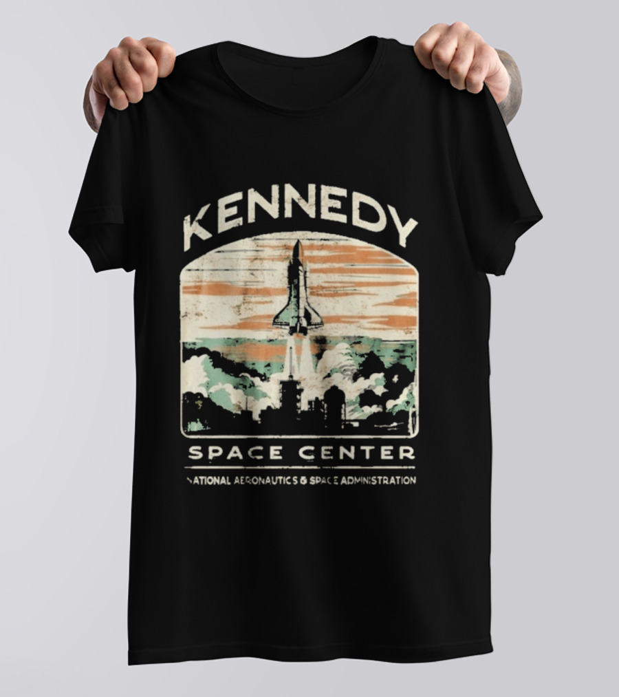 Kennedy Space Center Shuttle Launch NASA Vintage National Aeronautics And Space Administration T-Shirt