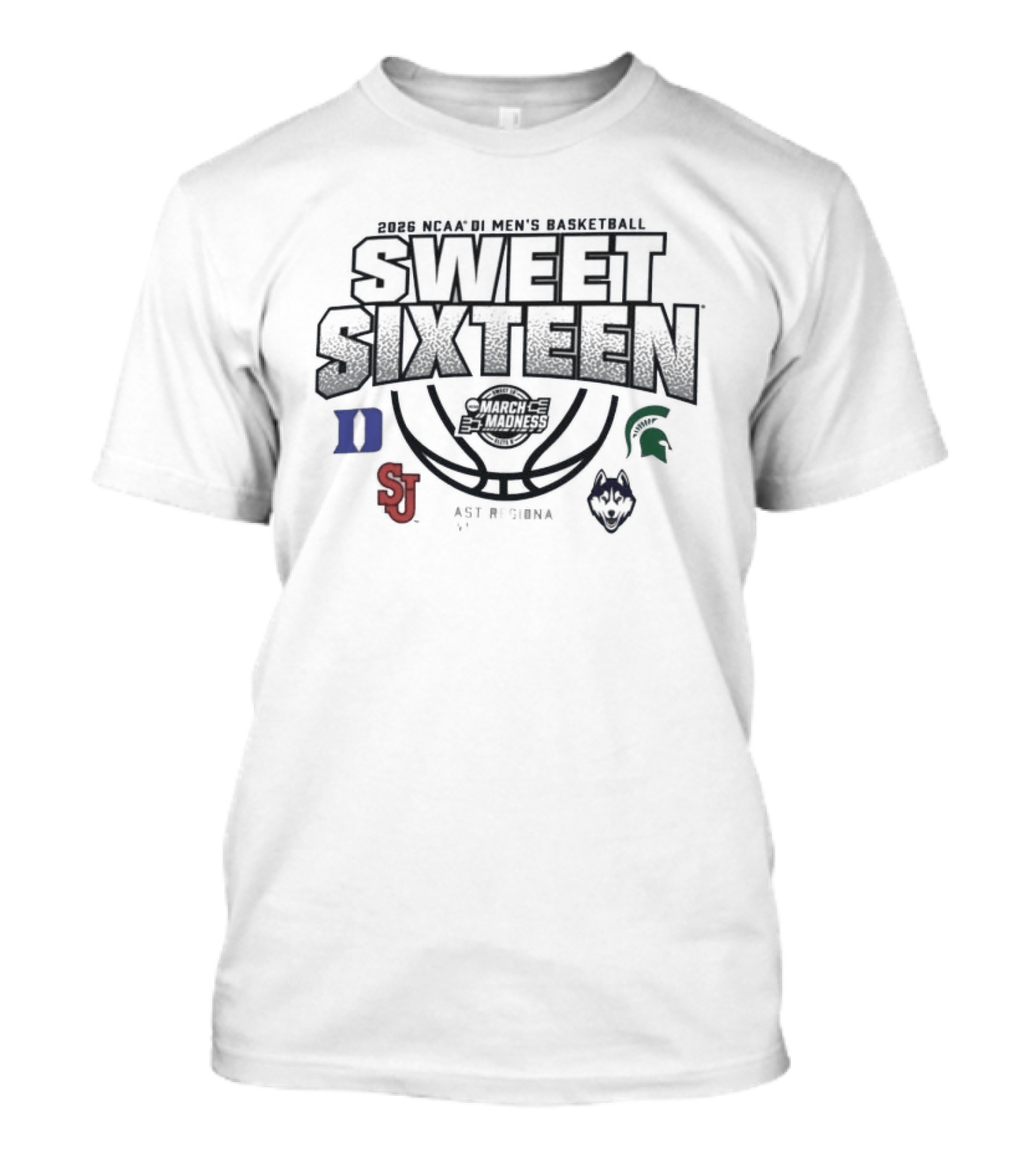 NCAA DI Men's Basketball Sweet 16 March Madness East Regional 2026 Washington DC Spartan Huskies Blue Devils Red Storm T-Shirt