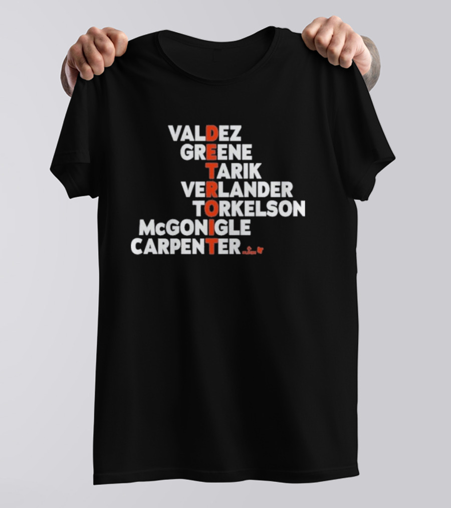Valdez Greene Tarik Verlander Torkelson Mcgonigle Carpenter Detroit 2026 T-Shirt