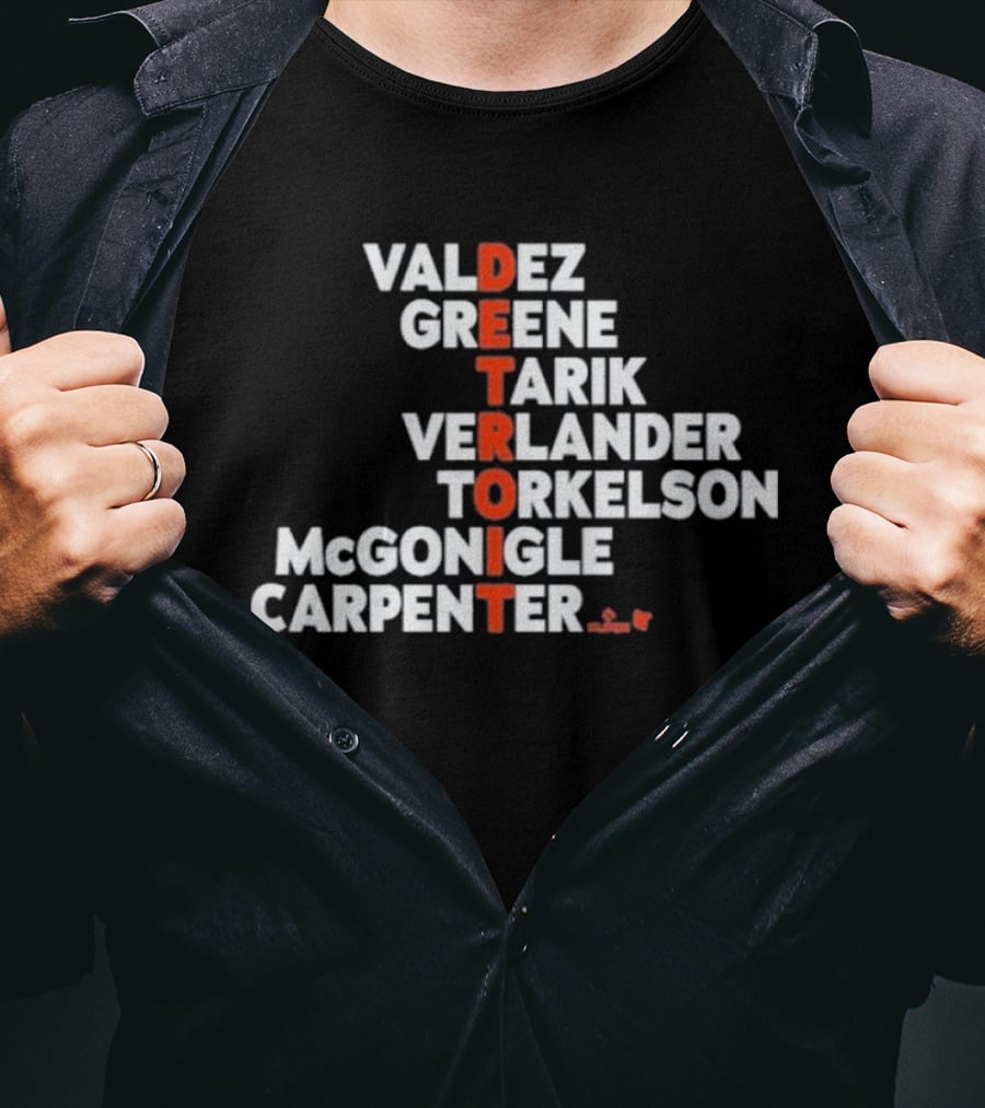 Valdez Greene Tarik Verlander Torkelson Mcgonigle Carpenter Detroit 2026 T-Shirt