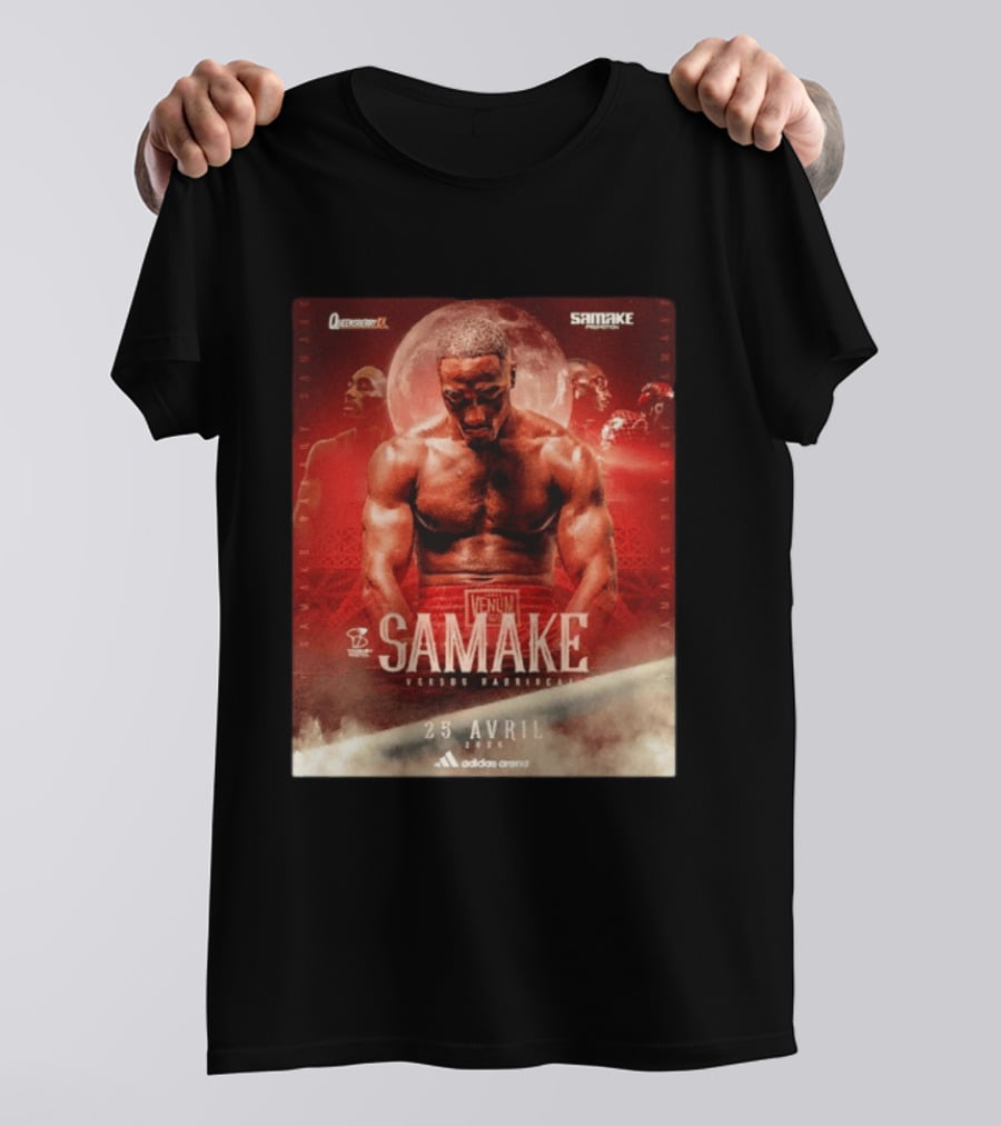 Samake Versus Hadribeaj 2026 Venum Boxing Match Adidas Arena April 25 T-Shirt