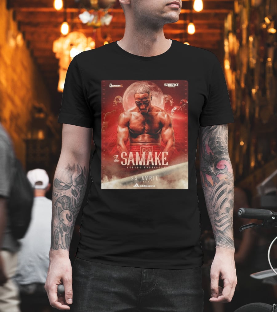 Samake Versus Hadribeaj 2026 Venum Boxing Match Adidas Arena April 25 T-Shirt