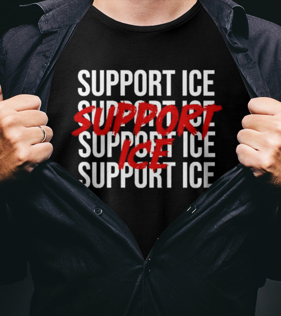 Support Ice Bold Statement Repeated T-Shirt