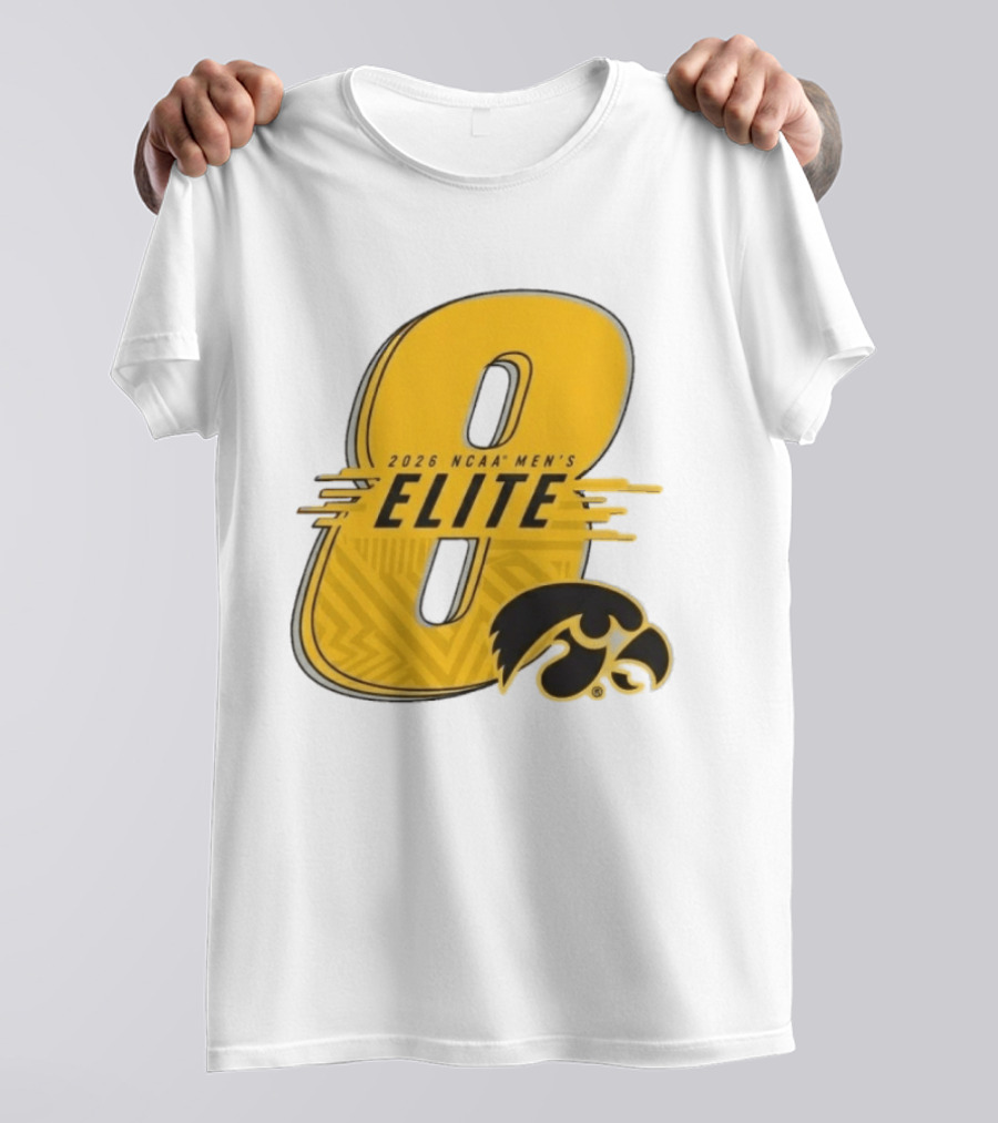 2026 NCAA Men's Elite 8 Iowa Hawkeyes Fan Gear T-Shirt
