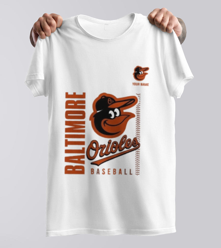 Baltimore Orioles Baseball Team Logo With Mascot Bird T-Shirt