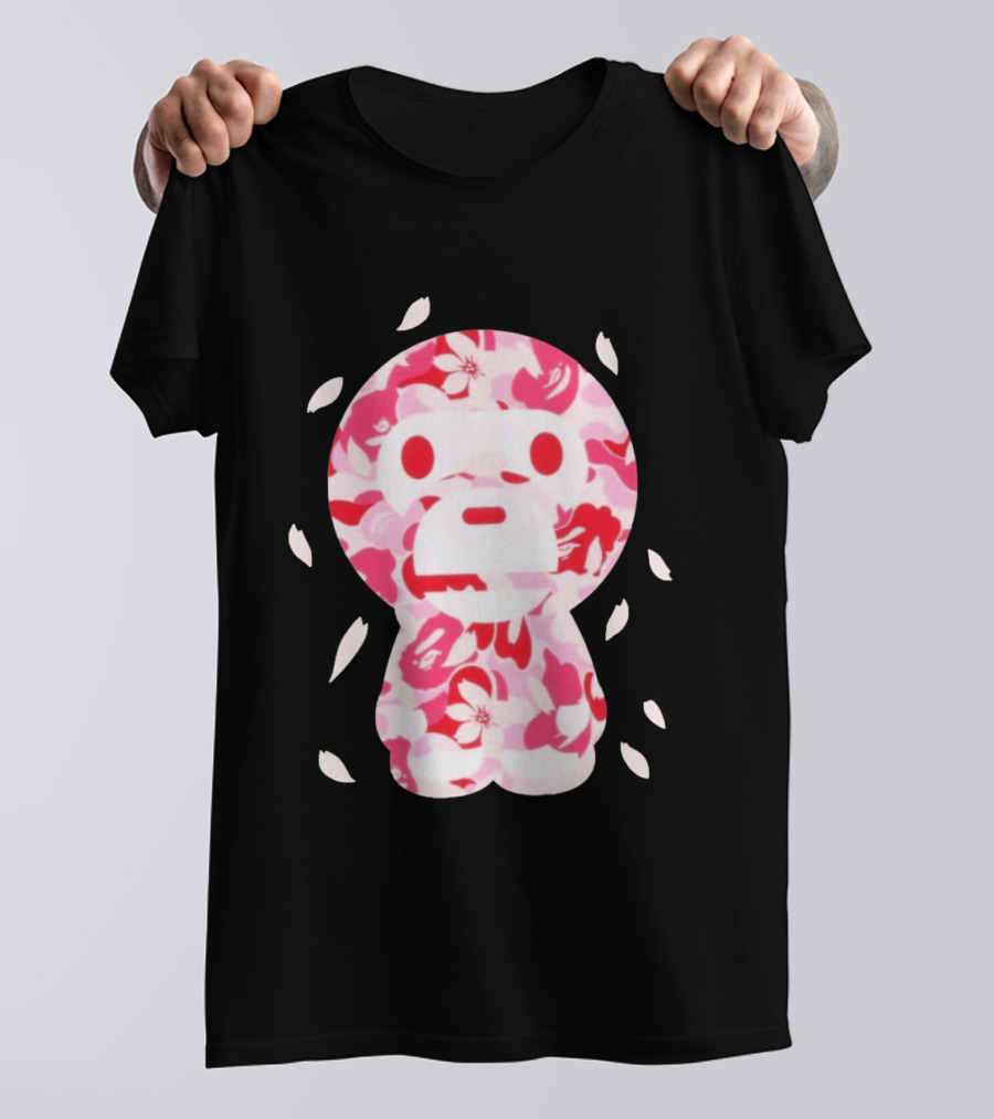 Abc Sakura Camo Baby Milo Cropped Blossom Series T-Shirt