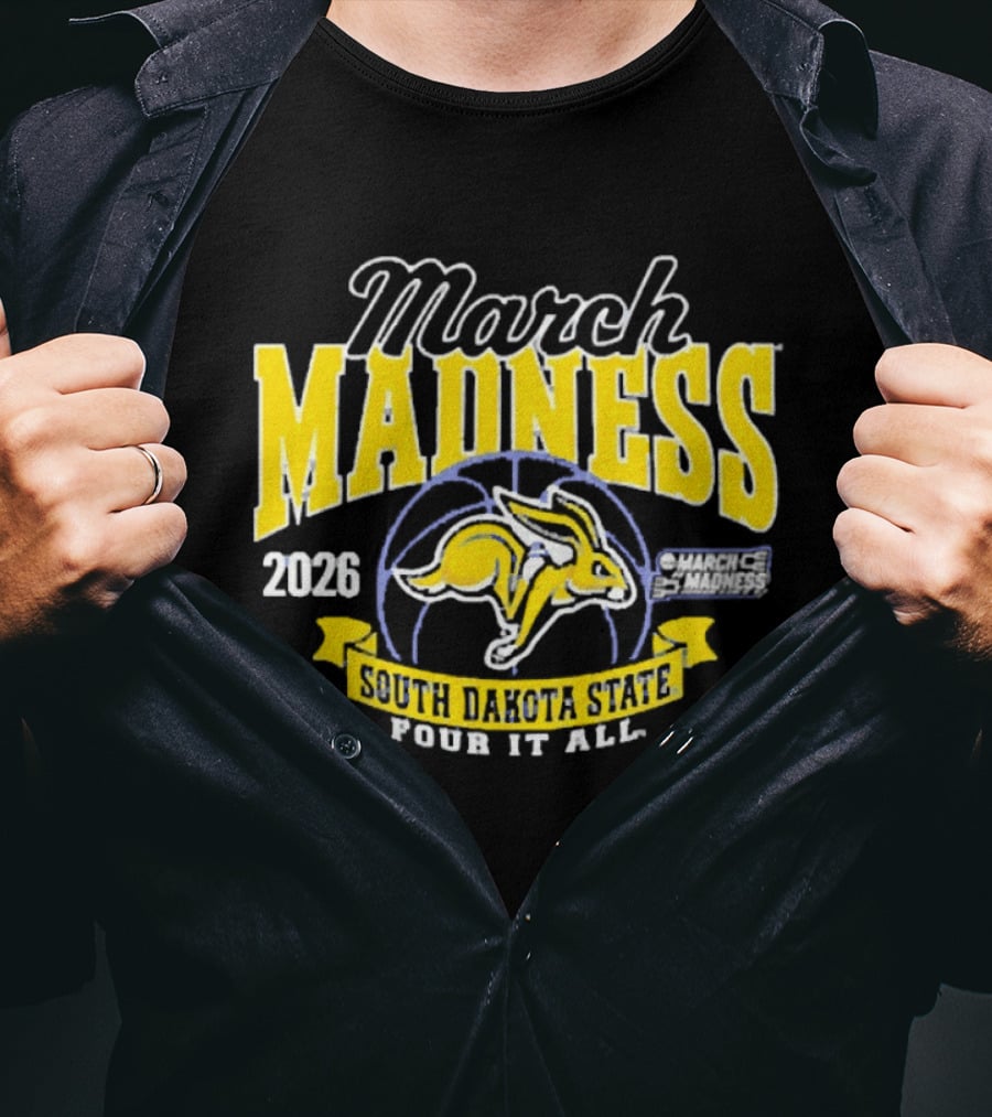 South Dakota State 2026 Jackrabbits March Madness Four It All T-Shirt