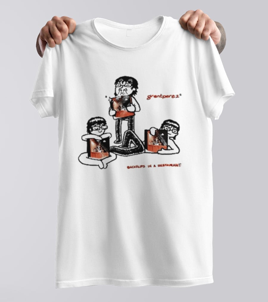 Backflips In A Restaurant Tour Grantperez Sketch T-Shirt