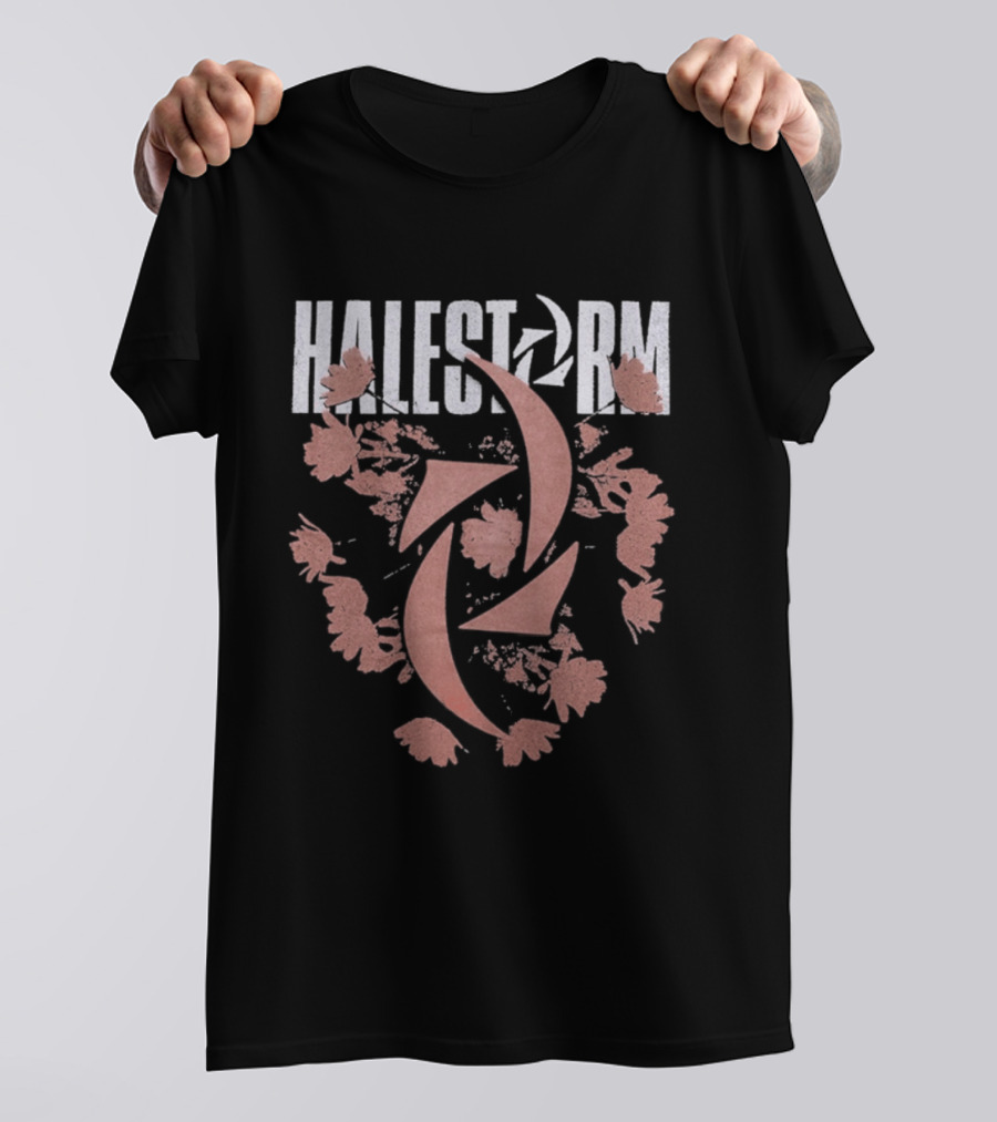 Halestorm Bouquet Pink Floral Band Symbol Impericon T-Shirt