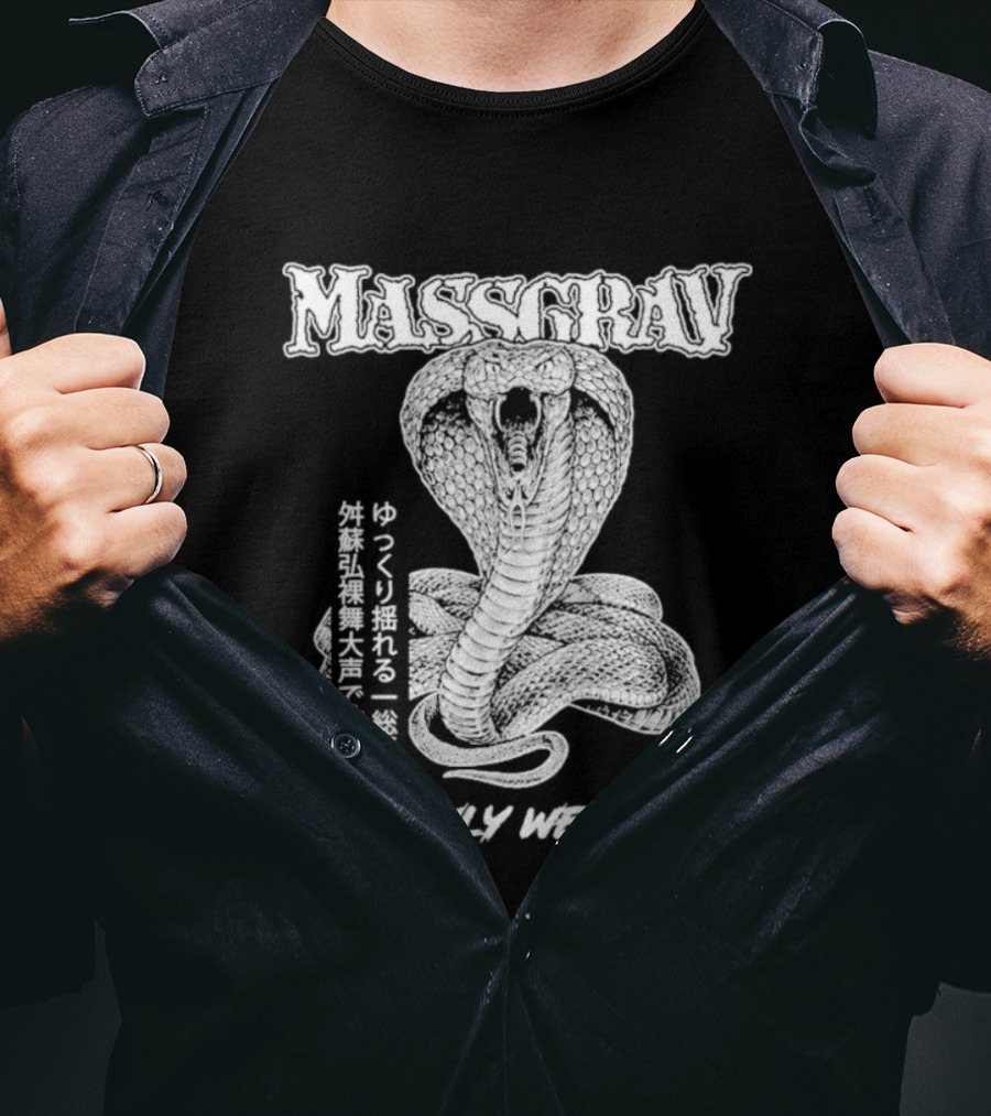 Massgrav Slowly We Rock Cobra Snake Tattoo T-Shirt