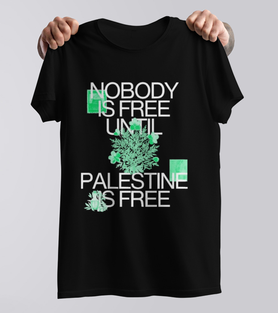 Nobody Is Free Until Palestine Is Free St. Patrick's Day Shamrock T-Shirt