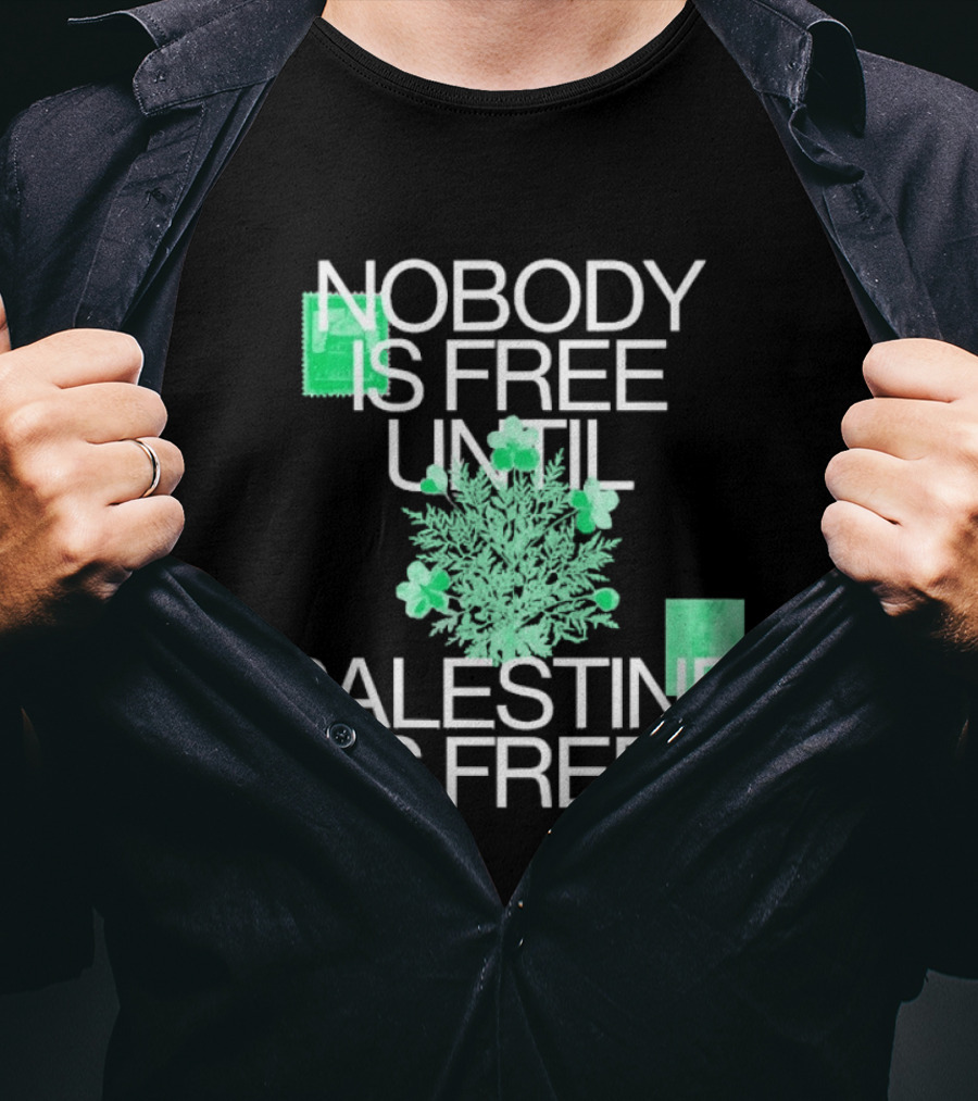 Nobody Is Free Until Palestine Is Free St. Patrick's Day Shamrock T-Shirt