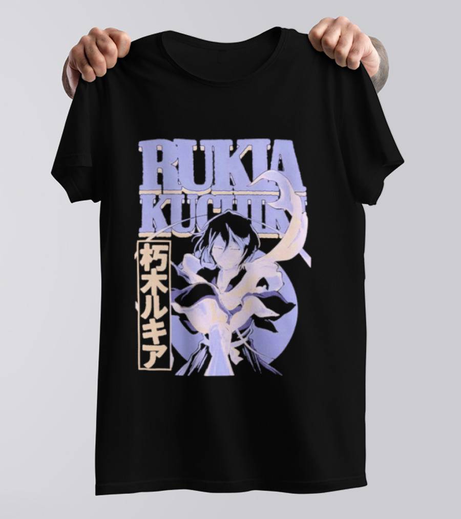 Bleach Rukia Kuchiki Anime Character Illustration Japanese T-Shirt