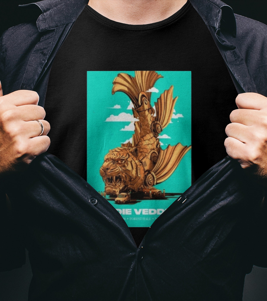 Eddie Vedder April 14th 2026 Forest Hall Nagoya Japan Lion Fish Structure T-Shirt