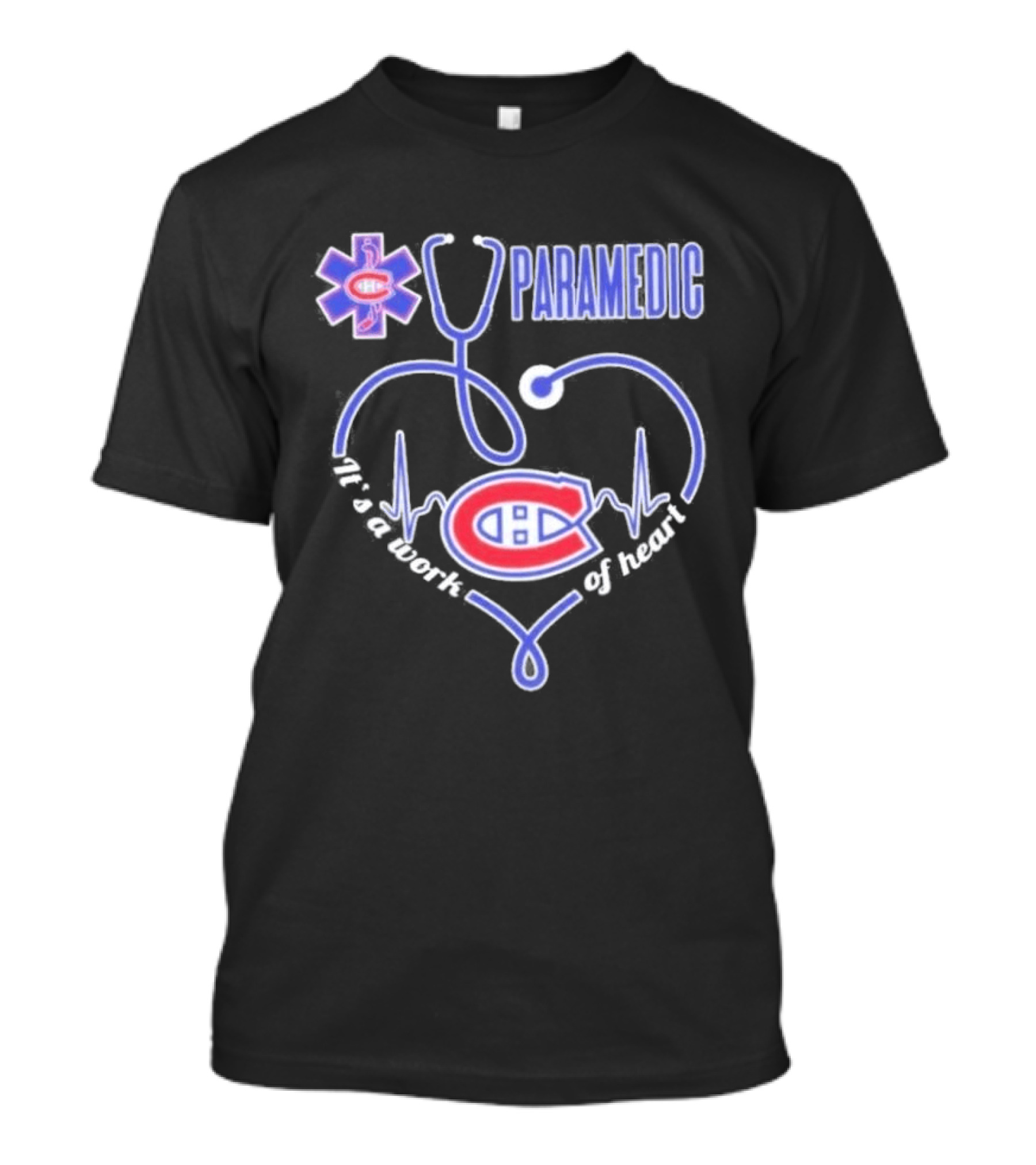 Montreal Canadiens Paramedic Heartbeat Stethoscope T-Shirt