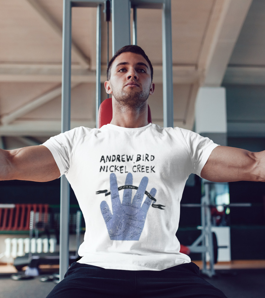 Andrew Bird Nickel Creek Blue Hand Visual T-Shirt