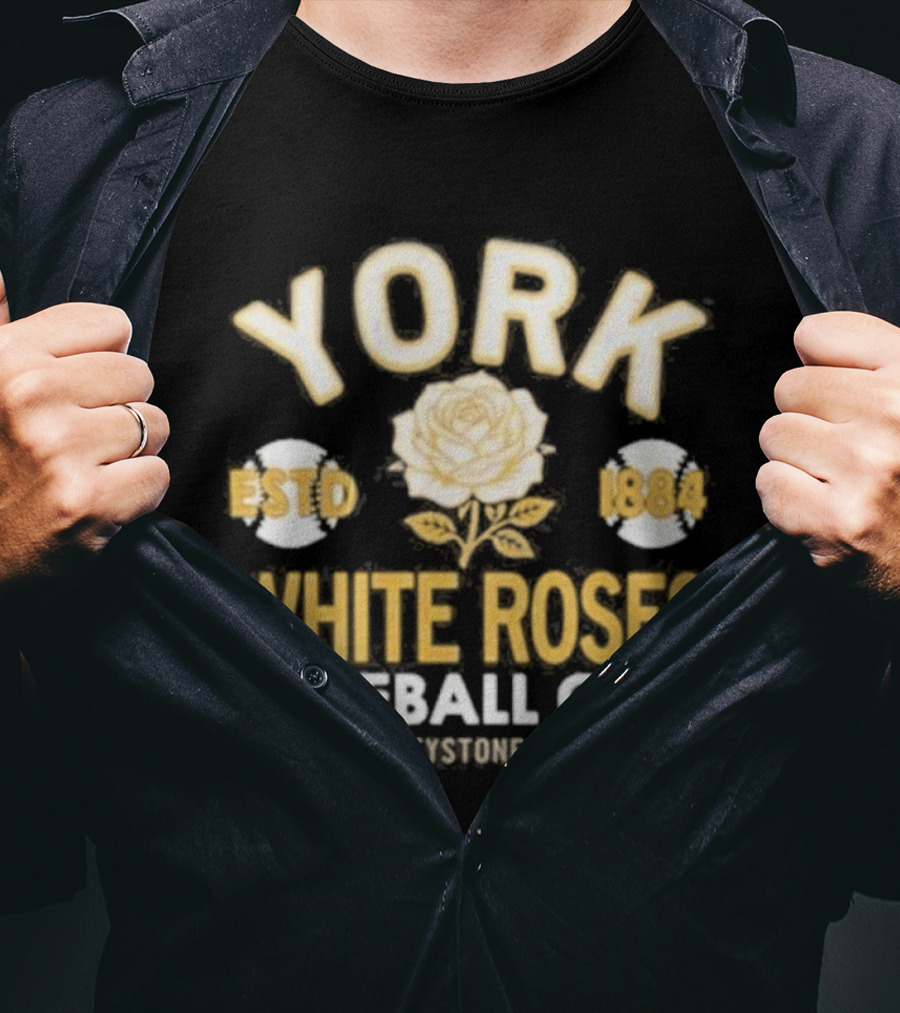 York White Roses Baseball Club Estd 1884 Classic Sports T-Shirt