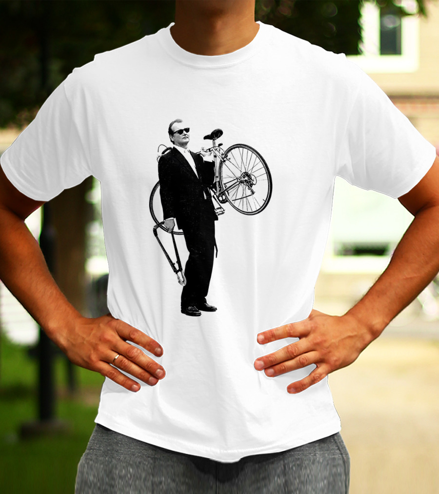 Bill Murray Rushmore Wes Anderson Tribute Cyclist T-Shirt